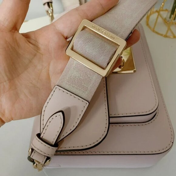 Michael Kors Sloan Large Shoulder Bag Leather Handbag Purse Ballet Pink Gold NEW - Picture 10 of 11